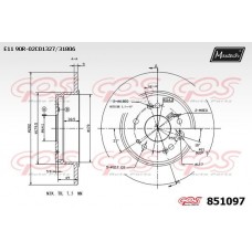 851097 MAXTECH Гальмівний диск