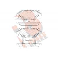 RB2169 R BRAKE Комплект гальмівних колодок дисковий гальм