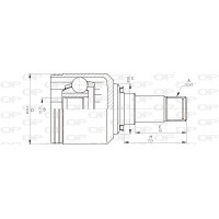 CVJ5702.20 OPEN PARTS Шарнирный комплект, Привідний вал