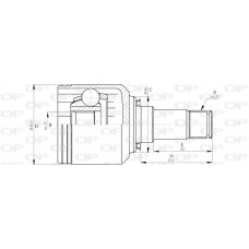 CVJ5702.20 OPEN PARTS Шарнирный комплект, Привідний вал
