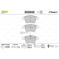 302042 VALEO КомплеК т гальмівних колодок, дискове гальмо