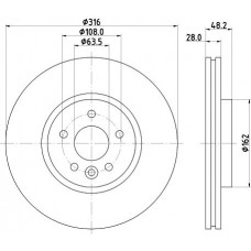 8DD 355 131-861 HELLA Гальмівний диск
