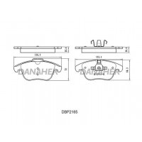 DBP2165 DANAHER Комплект гальмівних колодок дисковий гальм