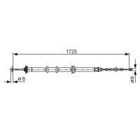 1 987 482 203 BOSCH Тросик, cтояночный тормоз