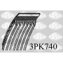 3PK740 SASIC Поліклиновий ремінь
