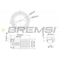 FA2033 BREMSI Повітряний фільтр