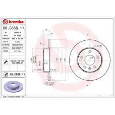 08.C656.11 BREMBO Гальмівний диск