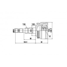 DCV844004 DYNAMATRIX Шарнирный комплект, Привідний вал