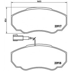 P 23 091 BREMBO Комплект гальмівних колодок дисковий гальм