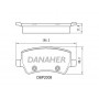 DBP2008 DANAHER Комплект гальмівних колодок дисковий гальм