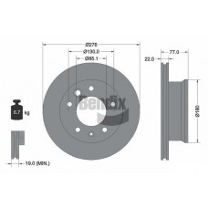 BDS1057 BENDIX Braking Гальмівний диск