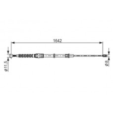 1 987 482 267 BOSCH Тросик, cтояночный тормоз