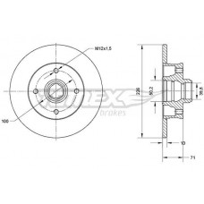TX 70-71 TOMEX Brakes Гальмівний диск