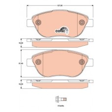 GDB1750 TRW Комплект гальмівних колодок дисковий гальм