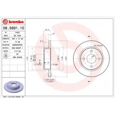 08.5691.10 BREMBO Гальмівний диск