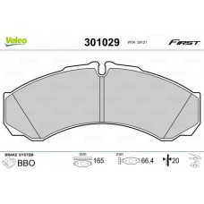 301029 VALEO Комплект гальмівних колодок дисковий гальм