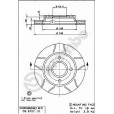 09.6727.77 BREMBO Гальмівний диск