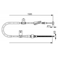 1 987 482 257 BOSCH Тросик, cтояночный тормоз