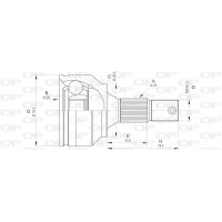 CVJ5530.10 OPEN PARTS Шарнирный комплект, Привідний вал