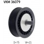 VKM 36079 SKF Паразитный / ведущий ролик, Поліклиновий ремінь