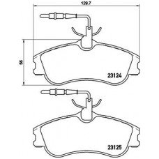 P 61 060 BREMBO Комплект гальмівних колодок дисковий гальм