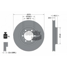 BDS1405 BENDIX Braking Гальмівний диск