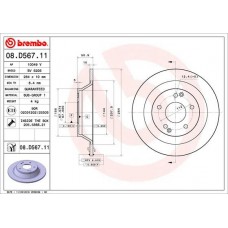 08.D567.11 BREMBO Гальмівний диск