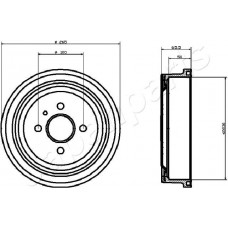 TA-0404 JAPANPARTS Гальмівний барабан