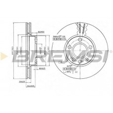 CD6846V BREMSI Гальмівний диск