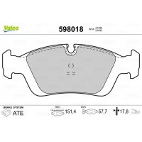 598018 VALEO Комплект гальмівних колодок дисковий гальм