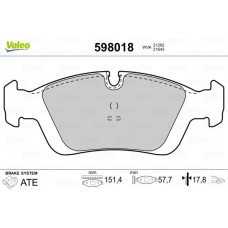 598018 VALEO Комплект гальмівних колодок дисковий гальм