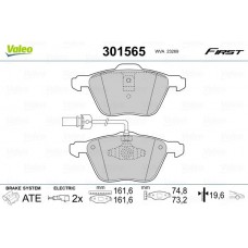 301565 VALEO КомплеК т гальмівних колодок, дискове гальмо
