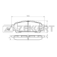 BS-1223 ZEKKERT Комплект гальмівних колодок дисковий гальм