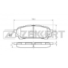 BS-1223 ZEKKERT Комплект гальмівних колодок дисковий гальм