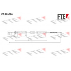 FBS09080 FTE Тросик, cтояночный тормоз