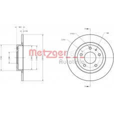 6110740 METZGER Гальмівний диск