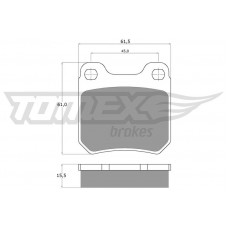 TX 11-60 TOMEX Brakes КомплеК т гальмівних колодок, дискове гальмо