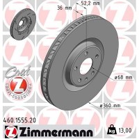 460.1555.20 ZIMMERMANN Гальмівний диск