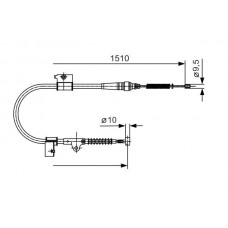1 987 482 050 BOSCH Тросик, cтояночный тормоз