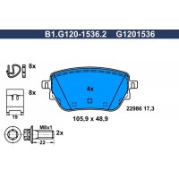 B1.G120-1536.2 GALFER КомплеК т гальмівних колодок, дискове гальмо