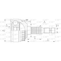 CVJ5527.10 OPEN PARTS Шарнирный комплект, Привідний вал