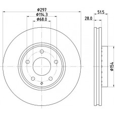 8DD 355 126-981 HELLA Гальмівний диск