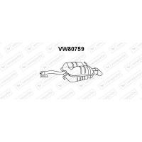 VW80759 VENEPORTE Глушник вихлопних газів кінцевий