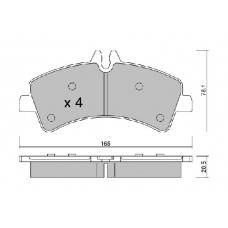 BPVW-2005 AISIN Комплект гальмівних колодок дисковий гальм