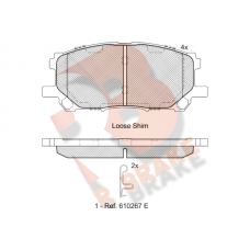 RB1584 R BRAKE КомплеК т гальмівних колодок, дискове гальмо