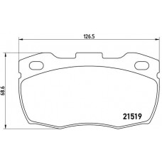 P 44 015 BREMBO Комплект гальмівних колодок дисковий гальм