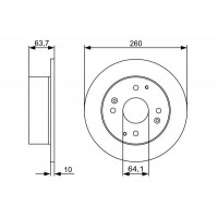 0 986 479 504 BOSCH Гальмівний диск