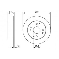 0 986 479 504 BOSCH Гальмівний диск