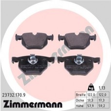 23732.170.9 ZIMMERMANN Комплект гальмівних колодок дисковий гальм