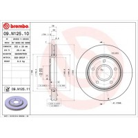 09.N125.10 BREMBO Гальмівний диск